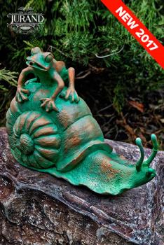 WASSERSPIELER BRUNNEN FIGUR STEINFIGUR GARTEN TEICH WASSERSPUCKER FROSCH 6032